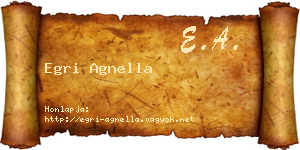 Egri Agnella névjegykártya